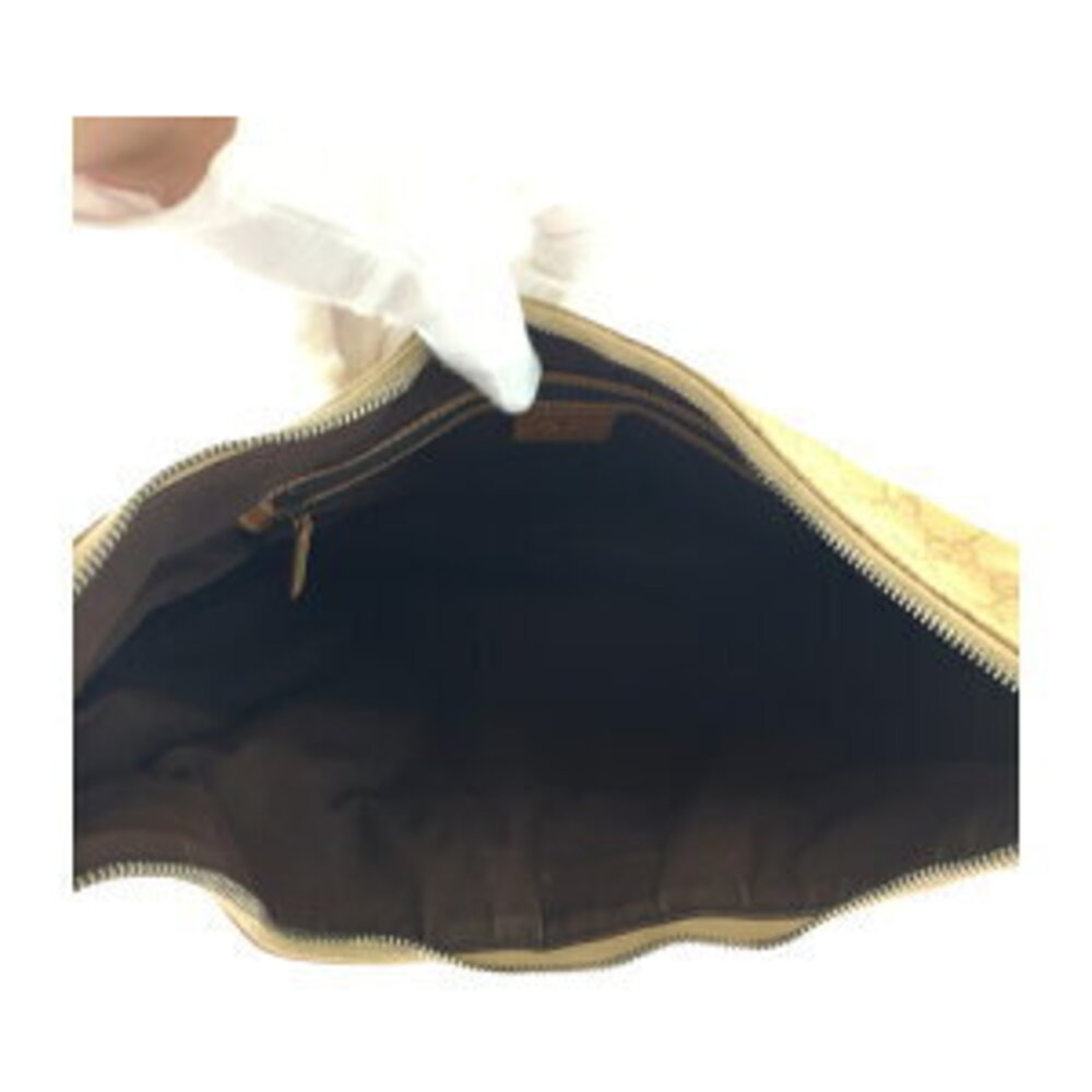 Gucci Tan Camel Tan Canvas Beige Tan Brown Bag Shoulder GG - Picture 9 of 10